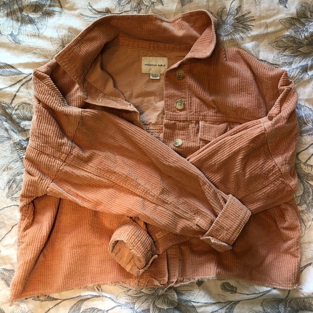American Eagle crop corduroy jacket